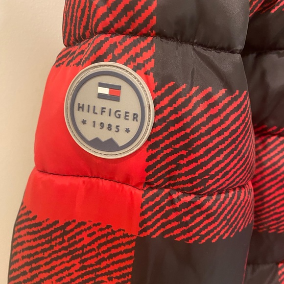Tommy Hilfiger Red and Black Plaid Coat - Picture 5 of 5